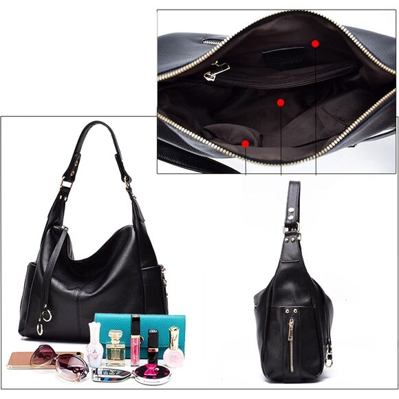 New European Minimalist Vegan Leather Shoulder Messenger Bag in Blue - Picture 3 of 13